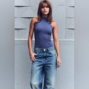 ZARA OPEN BACK HALTERBODYSUIT